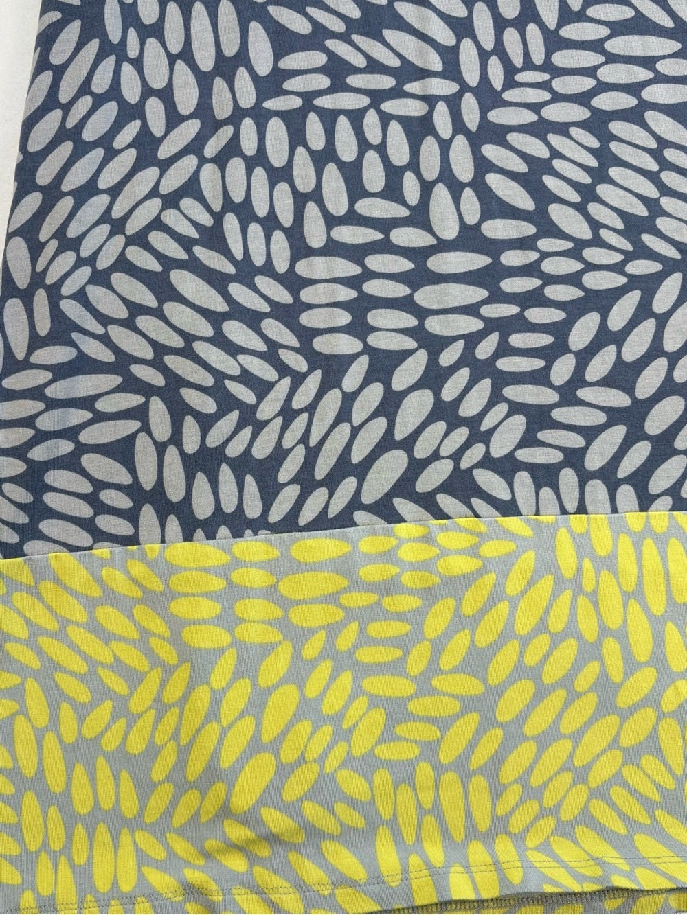 BODEN Jersey Tie Waist Mini Dress 8 Petite Navy Yellow Printed Stretch Dress - Picture 7 of 8